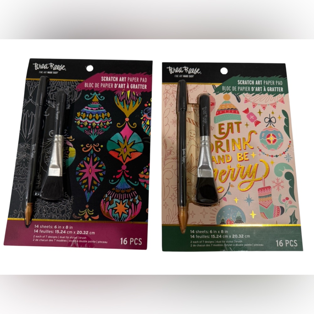 NEW Brea Reese Scratch Art Paper Pad Bundle ~ 2 Included